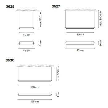 Specification Image for Vibia Asia LED Suspension Light