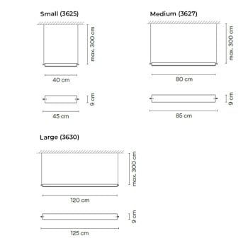 Specification Image for Vibia Asia LED Suspension Light