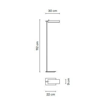 Specification Image for Vibia Asia LED Floor Lamp
