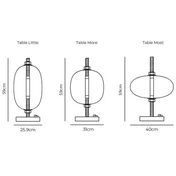 Specification Image for Brokis Under Pressure LED Table Lamp