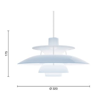 Specification Image for Louis Poulsen PH 5 320 Opal Pendant