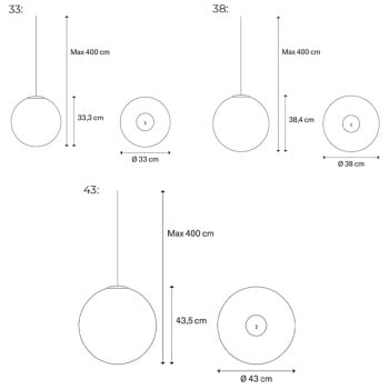 Specification Image for Lodes Non Random LED Pendant