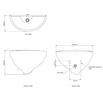 Specification image for Porta Romana Mollusc Wall Light