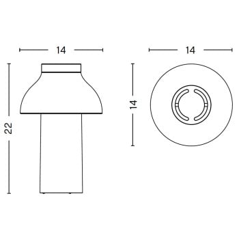 Specification Image for HAY PC Portable Table Lamp