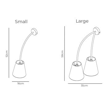 Specification image for Huck Wall Light