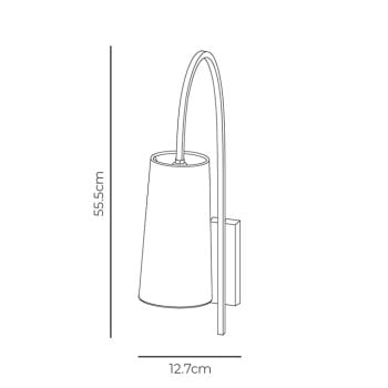 Specification image for Porta Romana Willow Wall Light
