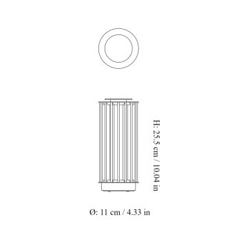 Specification Image for &Tradition Numbra LED Portable