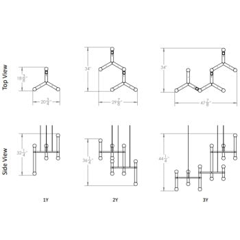 Specification Image for Hollis + Morris Molecule Chandelier
