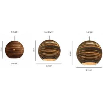 Specification Image for Graypants Scraplights Moon Pendant