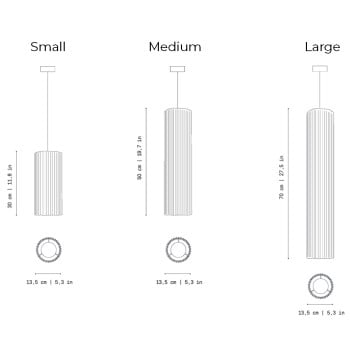 Specification Image for a-emotional light Núa Pendant