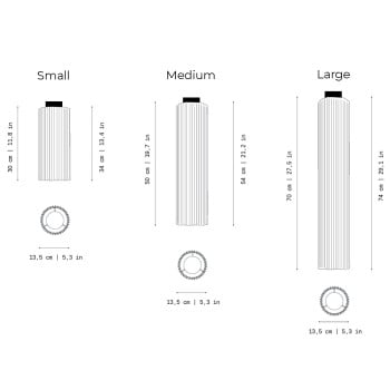 Specification Image for a-emotional light Núa Ceiling Light