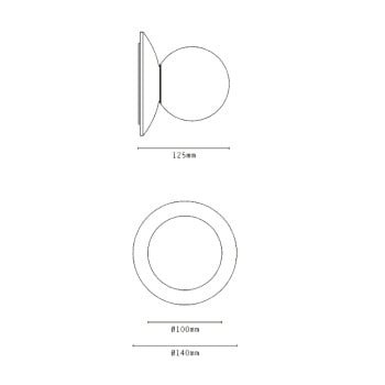 Specification Image for J. Adams & Co Orbit Wall Light