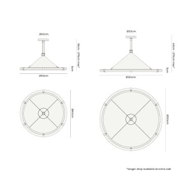 Specification Image for J. Adams & Co Strata Circular Pendant
