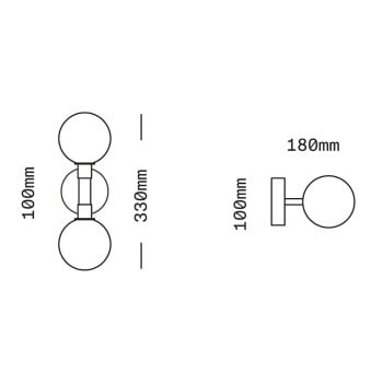 Specification Image for SkLO Stem 2x Wall / Ceiling Light