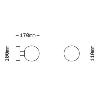 Specification Image for SkLO Stem 1x Wall / Ceiling Light