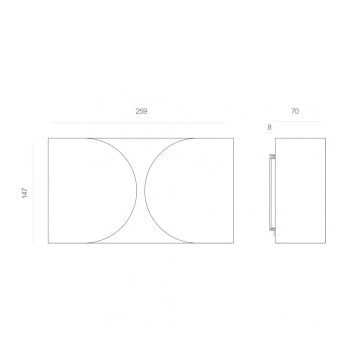 Specification Image for Flos Foglio Small Wall Light
