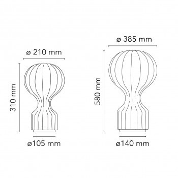 Specification image for Flos Gatto Table Lamp