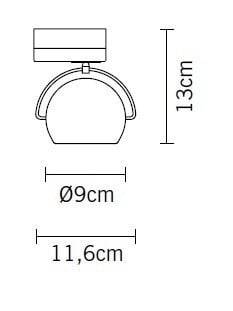 Specification Image for Fabbian Beluga Single Track Light