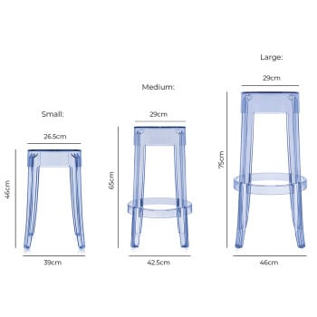 Specification Image for Kartell Charles Ghost Stool