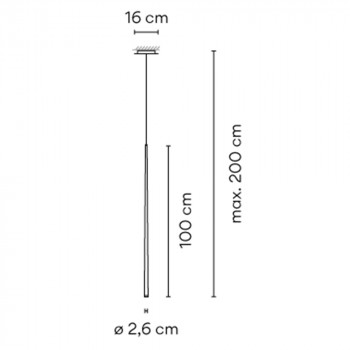 Specification Image for Vibia Slim 0920 LED Pendant