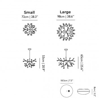 Specification image for Moooi Heracleum III LED Suspension