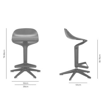 Specification Image for Kartell Spoon Stool