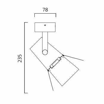 Specification image for Zero Foto Ceiling/Wall Light