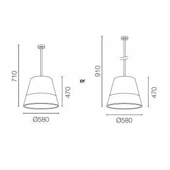 Specification image for Flos Romeo Outdoor Pendant