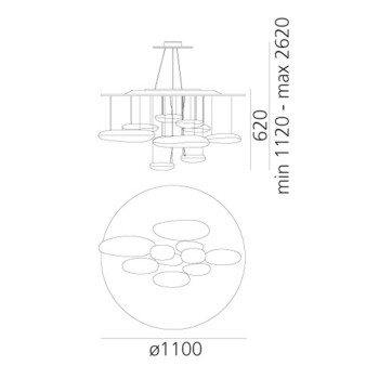 Specification Image for Artemide Mercury LED Suspension