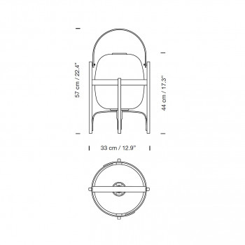 Specification image for Santa & Cole Cesta Table Lamp