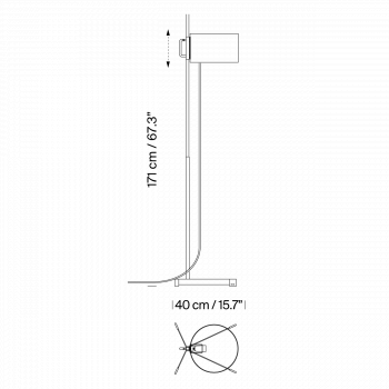 Specification Image for Santa & Cole TMC Floor Lamp