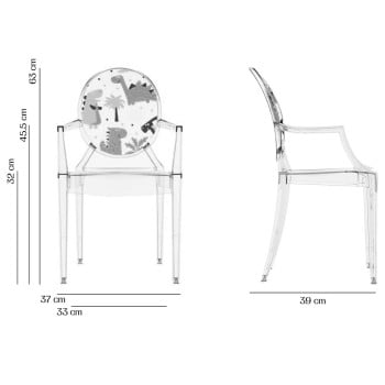 Specification Image for Kartell Kids Lou Lou Ghost Chair 
