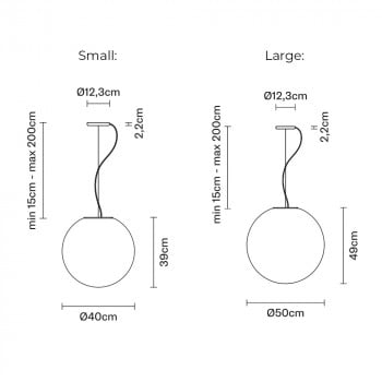 Specification Image for Fabbian Lumi Sfera Suspension