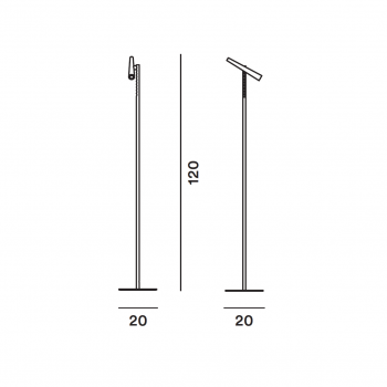 Specification image for Foscarini Magneto LED Floor Lamp