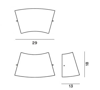 Specification image for Foscarini Tutu Wall Light