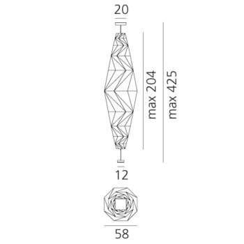 Specification image for Artemide Minomushi LED Suspension