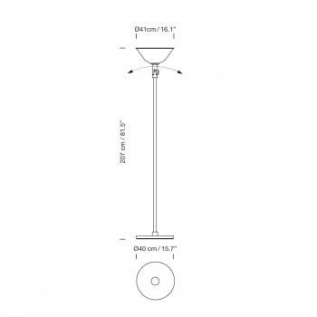 Specification image for Santa & Cole Gatcpac Floor Lamp