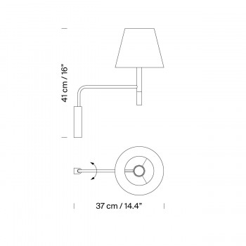 Specification image for Santa & Cole BC3 Wall Light