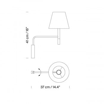 Specification image for Santa & Cole BC3 Wall Light