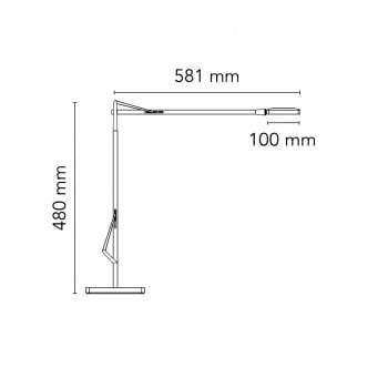 Specification image for Flos Kelvin LED Table Lamp Green Mode