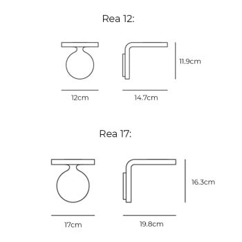 Specification Image for Artemide Rea LED Wall Lamp