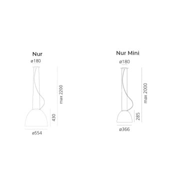 Specification Image for Artemide Nur LED Pendant Light