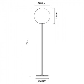 Specification Image for Fabbian Lumi Sfera Floor Lamp