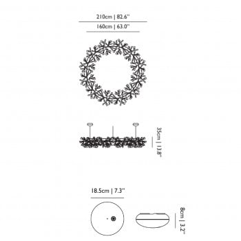 Specification image for Moooi Heracleum III The Big O LED Suspension