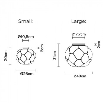 Specification Image for Fabbian Cloudy LED Ceiling Light