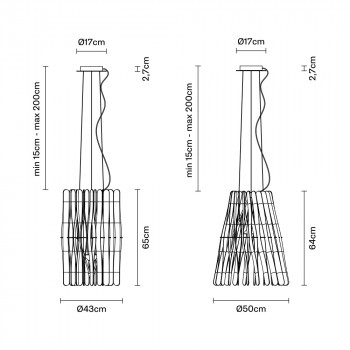 Specification Image for Fabbian Stick Pendant