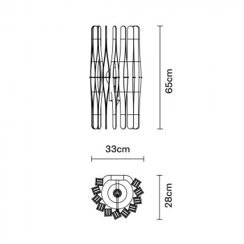 Specification Image for Fabbian Stick Wall Light