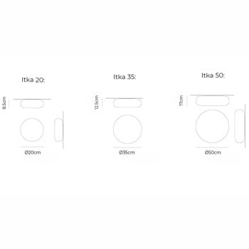 Specification Image for Artemide Itka Ceiling/Wall Light