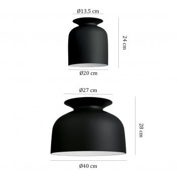 Specification image for Gubi Ronde Pendant Light