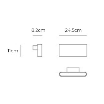 Specification Image for Artemide Two Flags LED Wall Light